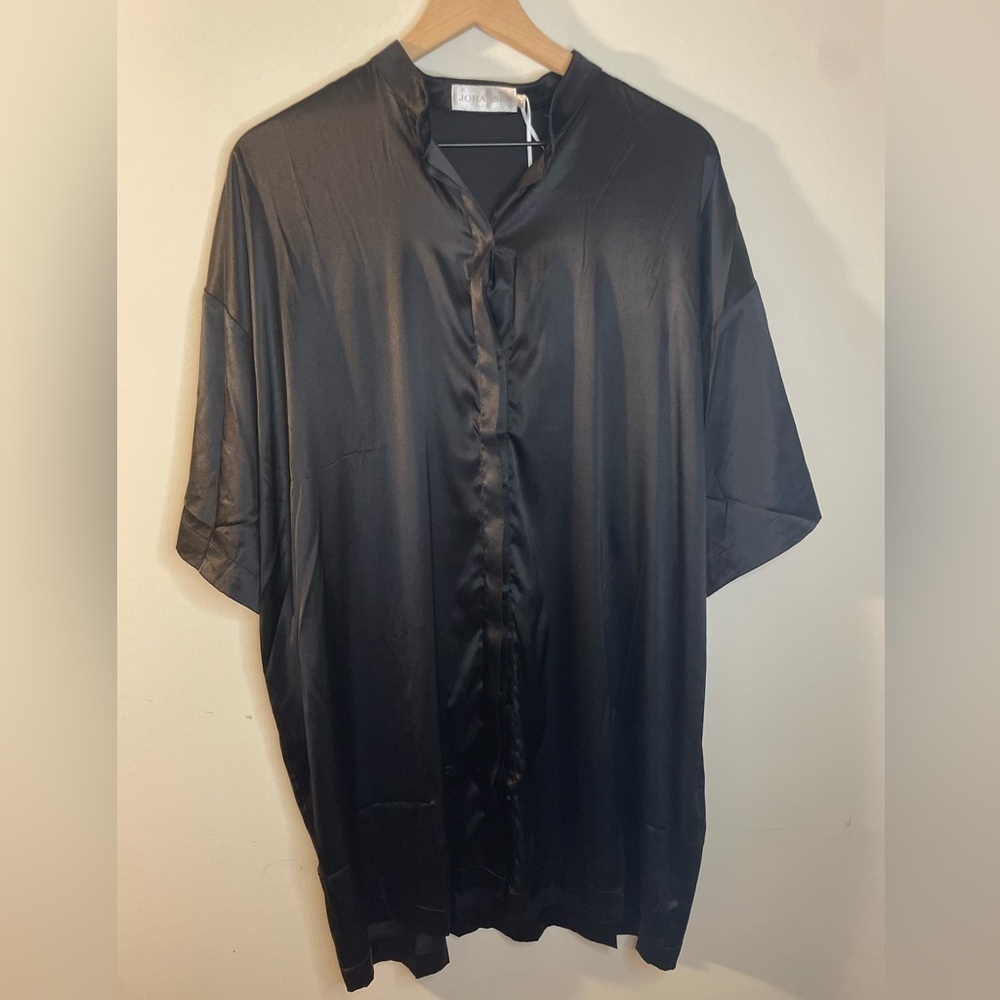 New JOHANSEN|| Mulberry Silk Mini dress in black O/S - Picture 2 of 9